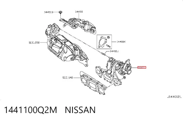 Турбіна 1441100Q2M Nissan/Infiniti