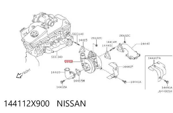 Турбіна 144112X900 Nissan/Infiniti