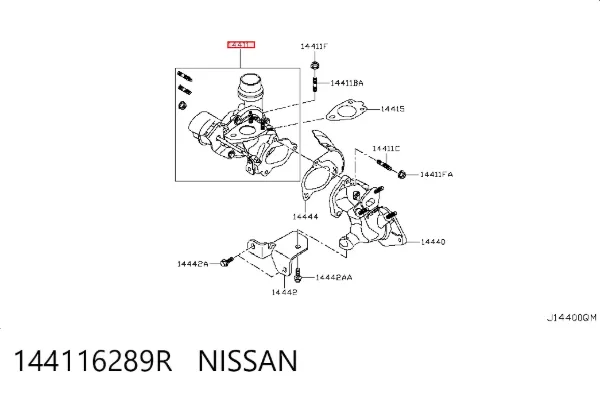 Турбіна 144116289R Nissan/Infiniti