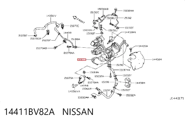 Турбіна 14411BV82A Nissan/Infiniti