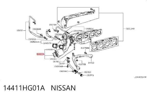 Турбіна 14411HG01A Nissan/Infiniti
