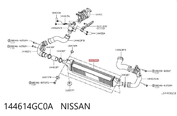 Інтеркулер 144614GC0A Nissan/Infiniti