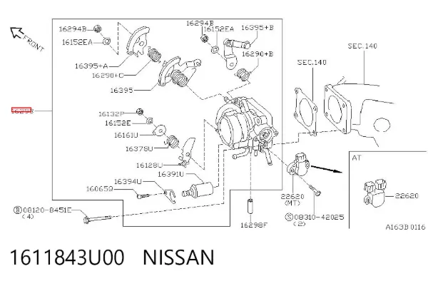 Дросільна заслінка Nissan Maxima A32