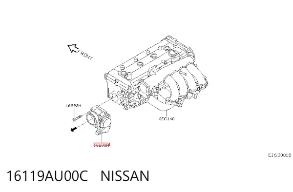 Дросільна заслінка 16119AU00C Nissan/Infiniti