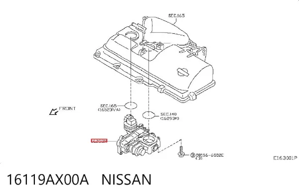 Дросільна заслінка 16119AX00A Nissan/Infiniti