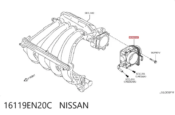 Дросільна заслінка 16119EN20C Nissan/Infiniti