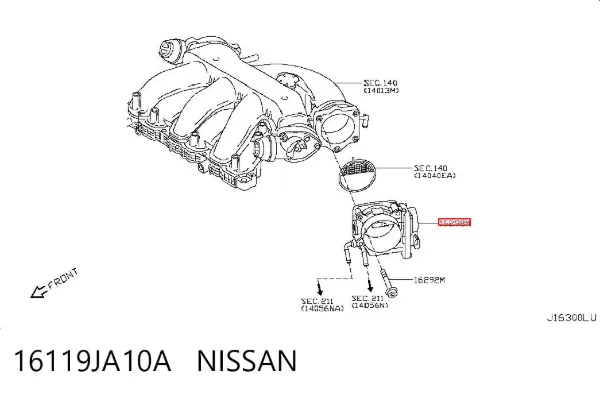 Дросільна заслінка Nissan Teana J32