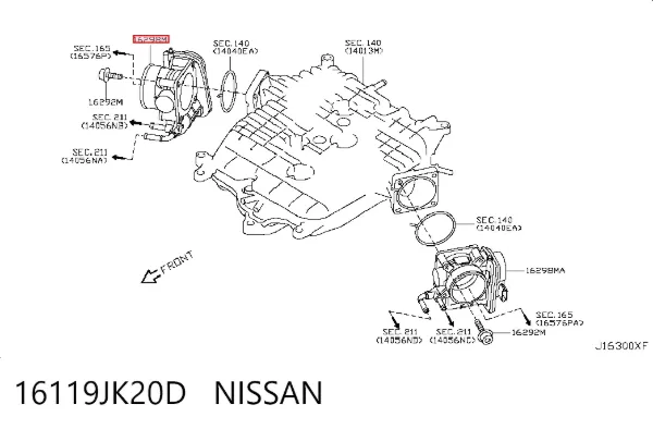 Дросільна заслінка 16119JK20D Nissan/Infiniti
