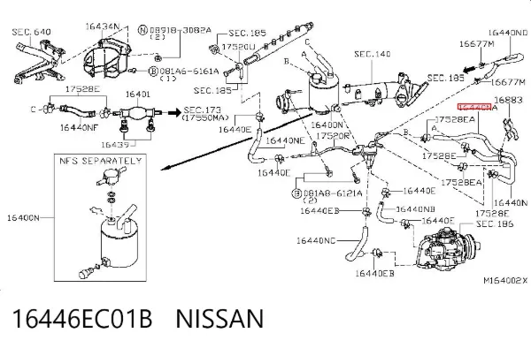  16446EC01B Nissan/Infiniti
