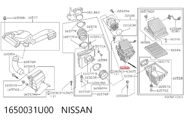 Корпус фільтра Nissan Maxima A32