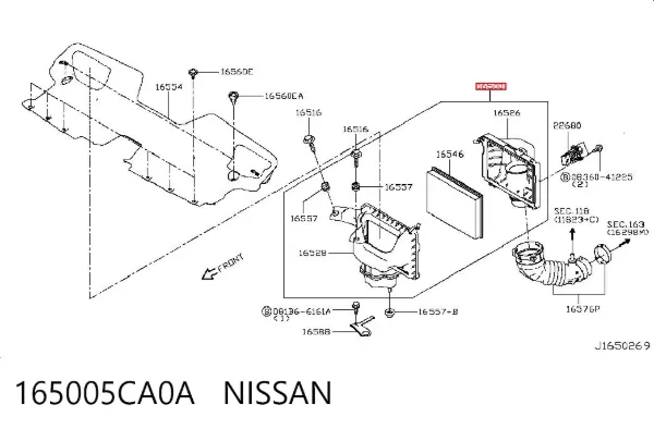  165005CA0A Nissan/Infiniti