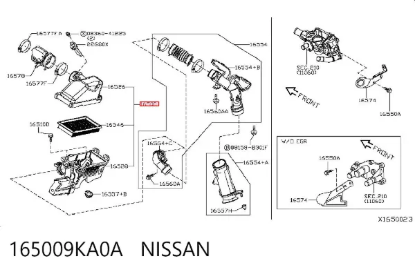  165009KA0A Nissan/Infiniti