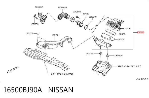  16500BJ90A Nissan/Infiniti
