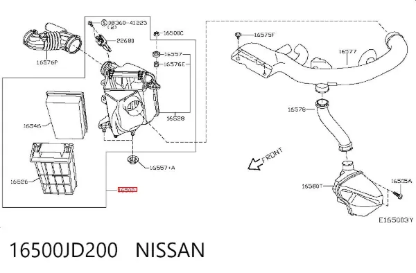 Повітряний фільтр 16500JD200 Nissan/Infiniti