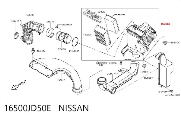 Корпус фільтра Nissan Qashqai I