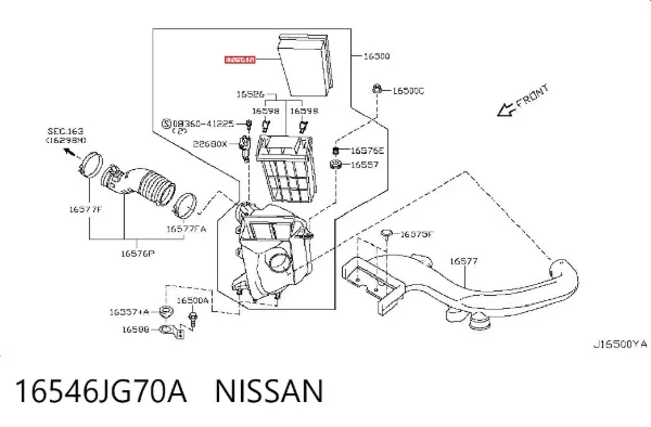 Повітряний фільтр 16546JG70A Nissan/Infiniti