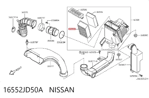  16552JD50A Nissan/Infiniti