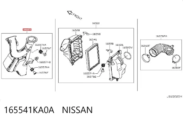 Резонатор повітряного фільтра 165541KA0A Nissan/Infiniti