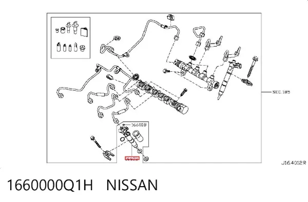 Паливні форсунки 1660000Q1H Nissan/Infiniti