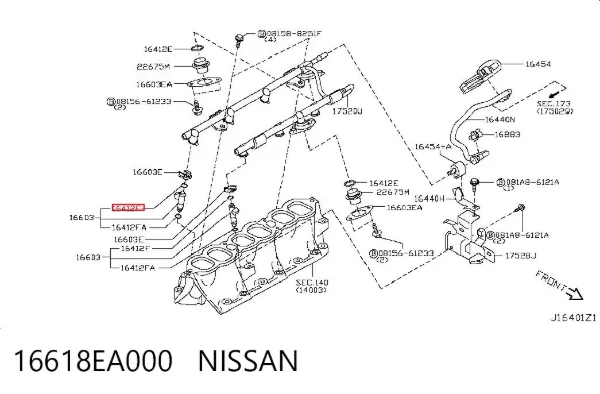 Кільце форсунки 16618EA000 Nissan/Infiniti