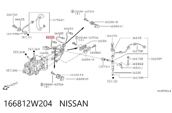  166812W204 Nissan/Infiniti