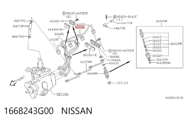  1668243G00 Nissan/Infiniti