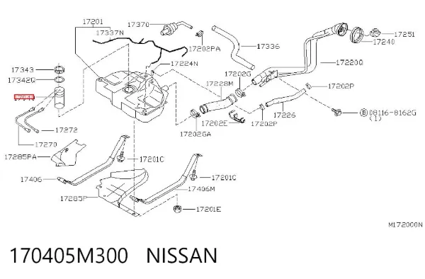 Насос паливний електричний 170405M300 Nissan/Infiniti