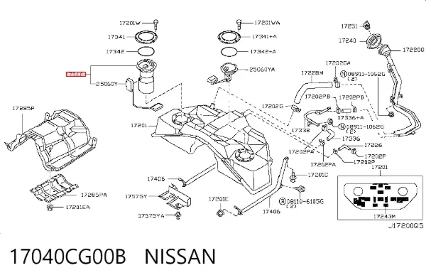 Насос паливний електричний 17040CG00B Nissan/Infiniti