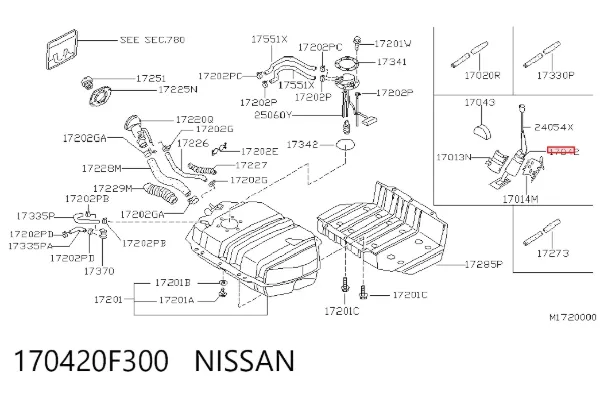Насос паливний електричний 170420F300 Nissan/Infiniti