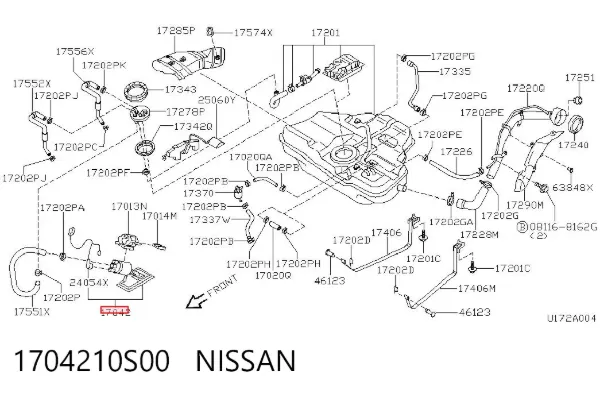 Насос паливний електричний 1704210S00 Nissan/Infiniti
