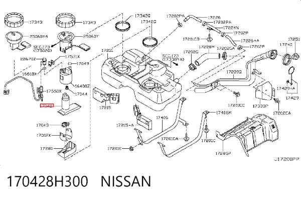 Насос паливний електричний Nissan X-Trail T30