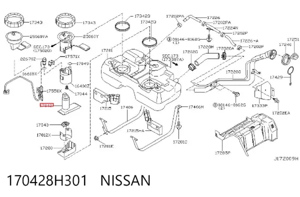 Насос паливний електричний 170428H301 Nissan/Infiniti