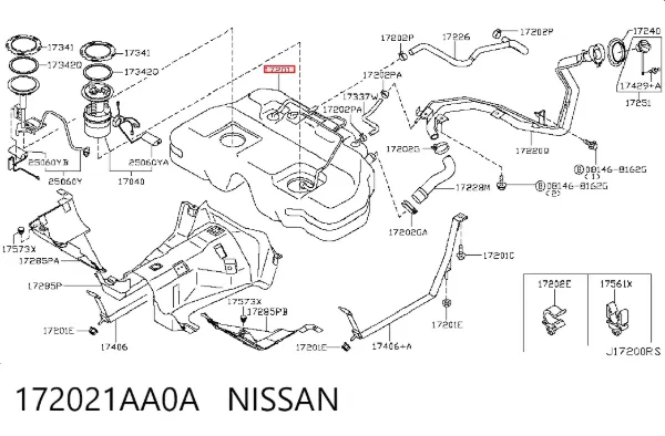 Паливний бак Nissan Murano Z51