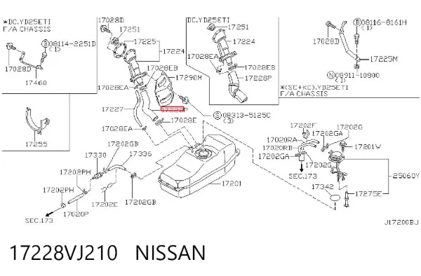  17228VJ210 Nissan/Infiniti