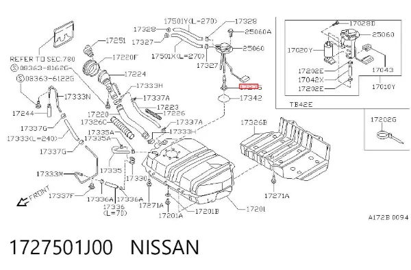  1727501J00 Nissan/Infiniti