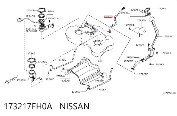  173217FH0A Nissan/Infiniti