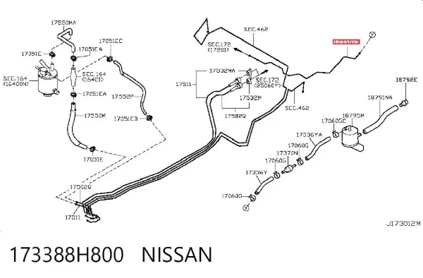  173388H800 Nissan/Infiniti
