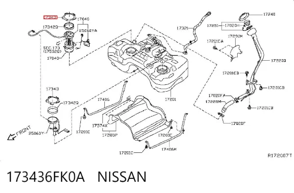  173436FK0A Nissan/Infiniti