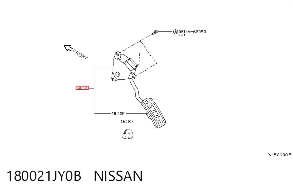 Педаль газу Nissan Note E11