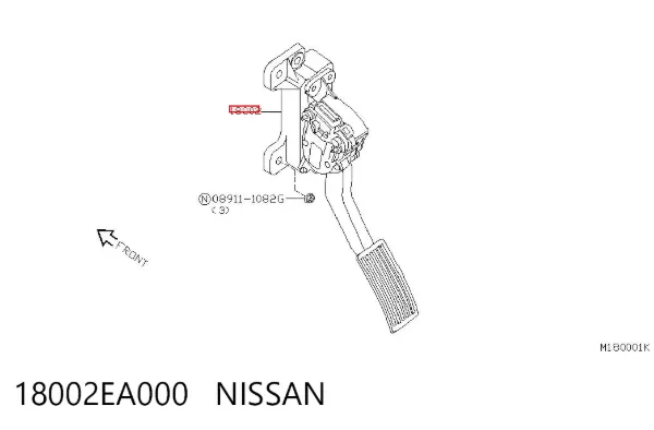 Педаль газу Nissan Pathfinder R51M