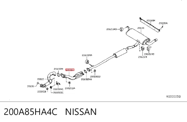 Каталізатор 200A85HA4C Nissan/Infiniti