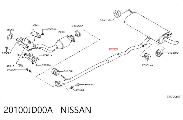 Глушник, передня частина 20100JD00A Nissan/Infiniti