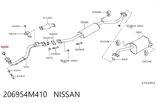 Прокладка глушника Nissan Note E11