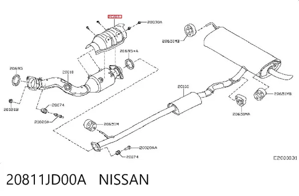 Кришка випускного колектора 20811JD00A Nissan/Infiniti
