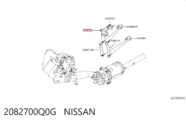 Датчик тиску вихлопних газів 2082700Q0G Nissan/Infiniti