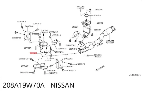 Каталізатор Nissan Teana J31