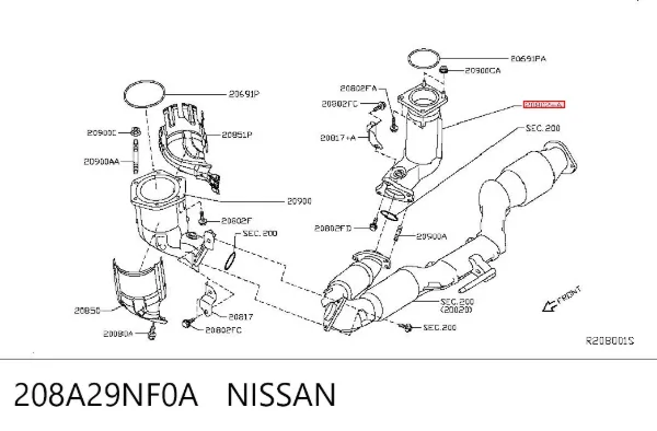 Каталізатор 208A29NF0A Nissan/Infiniti