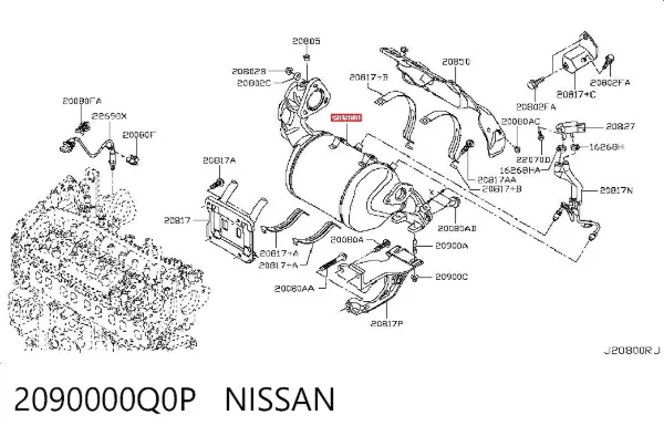 Каталізатор 2090000Q0P Nissan/Infiniti