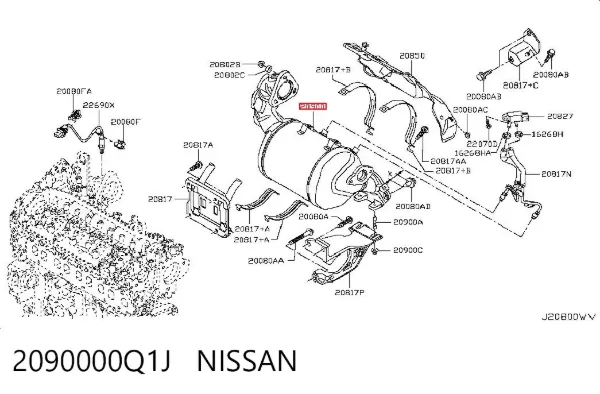 Каталізатор 2090000Q1J Nissan/Infiniti
