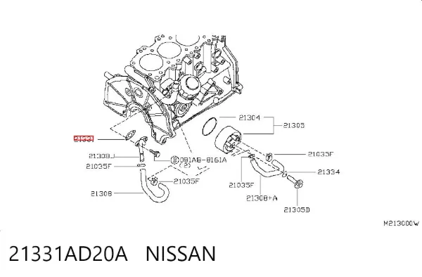 Прокладка водяної помпи 21331AD20A Nissan/Infiniti